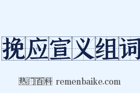 挽应宣义组词是什么意思的图片